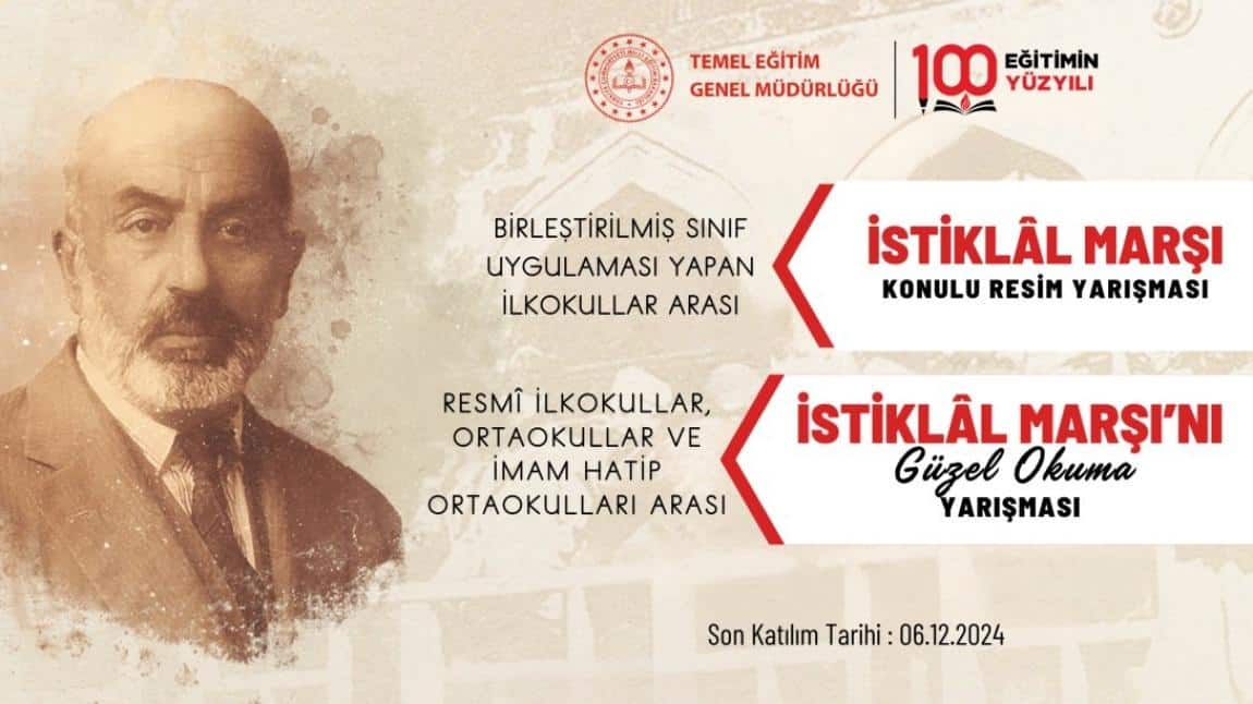 İstiklâl Marşı'nın Kabulü ve Mehmet Akif Ersoy'u Anma Günü Kapsamında İstiklal Marşını Güzel Okuma Yarışması Düzenlendi